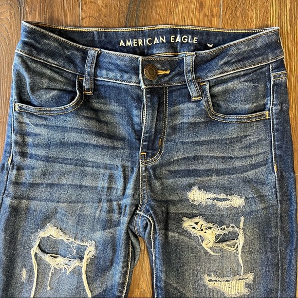 American eagle distressed jeggings SZ 4 - Picture 3 of 4